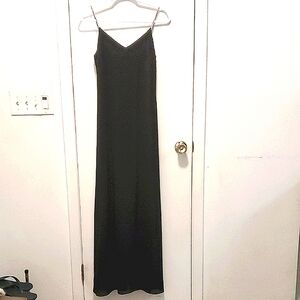 onyx nite black rhinestone strap gown size 6